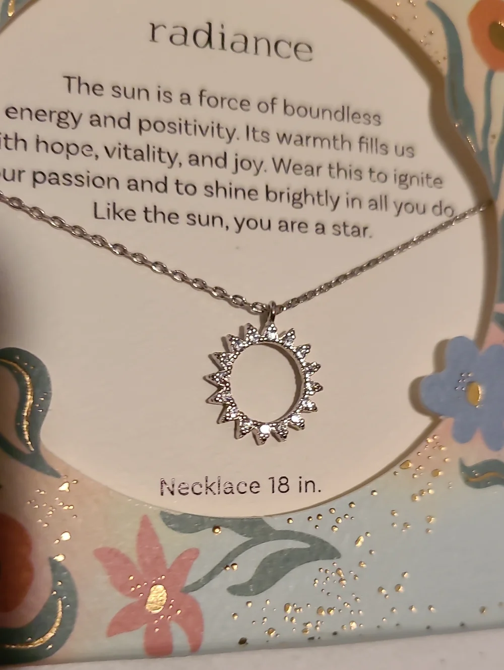 Bright Blessings Pendant Necklaces Bundle Of 2 Radiance, 18 Inch Sun Burst